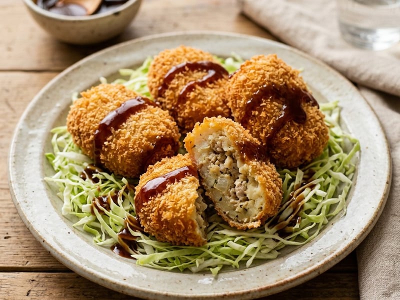 Japanese Chicken Korokke | Crispy Street Food Potato Croquettes