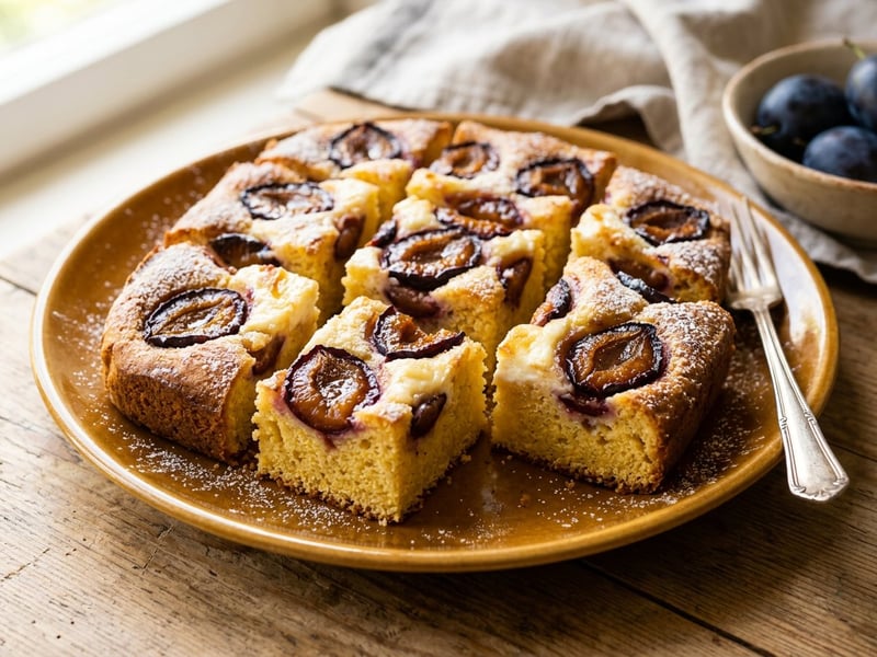 Plum cornmeal prósza | Old-fashioned dessert from Zala