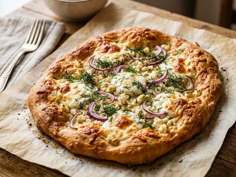 Homemade flatbread with gomolya cheese | Crispy cheesy delicacy