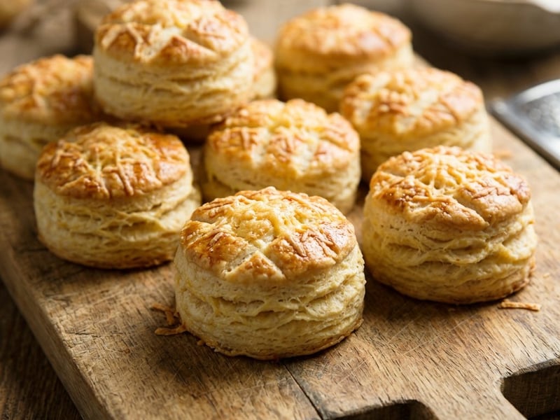 Traditional Potato Pogácsa | Soft and Flaky Party Bites