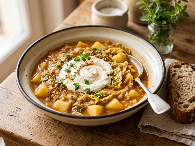 Homestyle Savoy Cabbage Stew | Warming Autumn Vegetable Dish