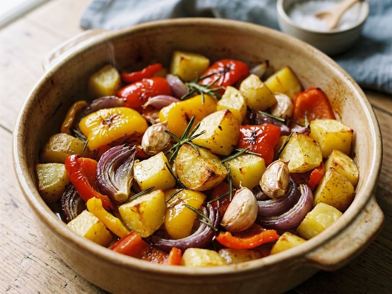 Southern Italian Roasted Peppers with Potatoes | Peperoni e patate