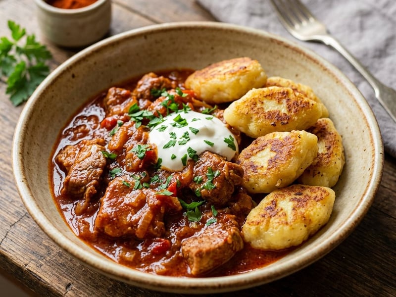 Pork stew with Zala dödölle | Juicy rustic one-pot dish