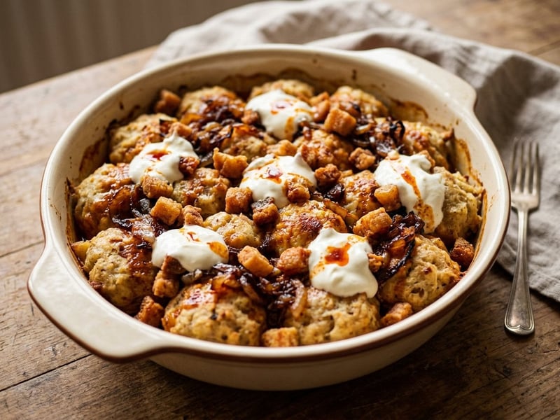 Szatmár baked cinke | Onion and sour cream village favourite