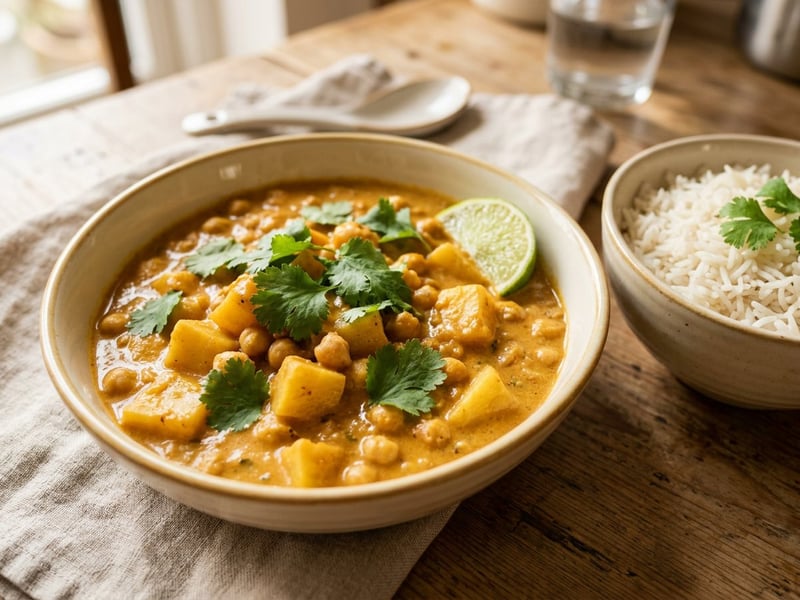Parsnip Chickpea Curry | Creamy Autumn One-Pot