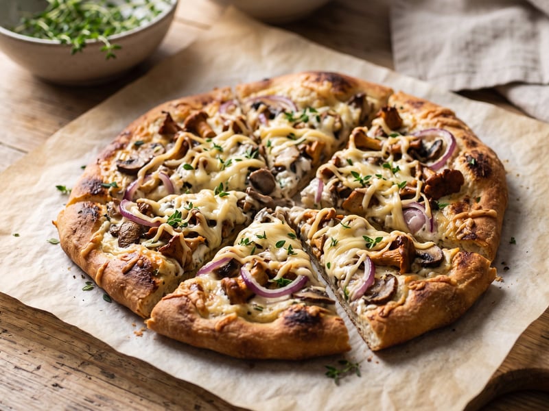Smoked parenica and wild mushroom flatbread | Crispy homemade autumn flatbread