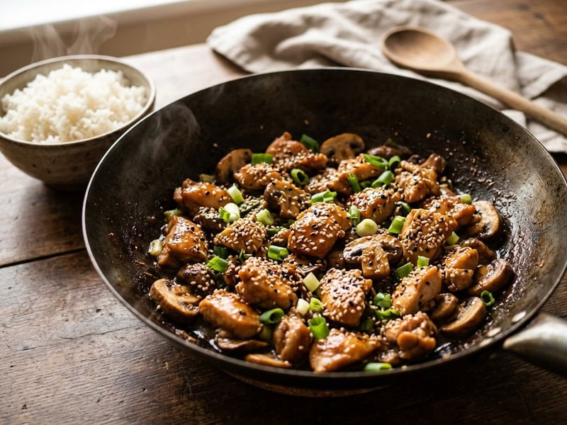 Japán misós csirke wokban | 20 perces vacsora