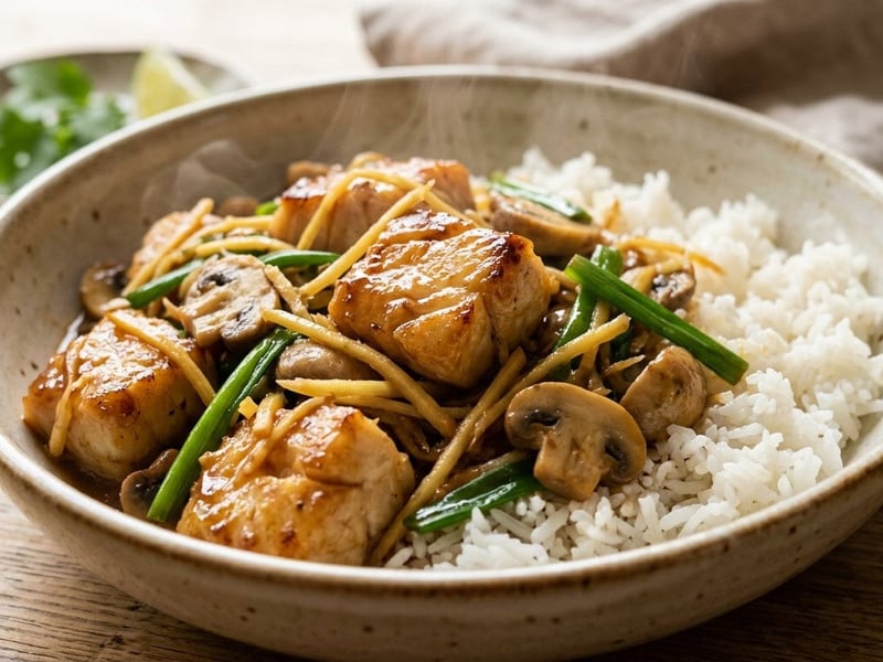 Pla Pad Khing | Thai Ginger Cod in a Wok