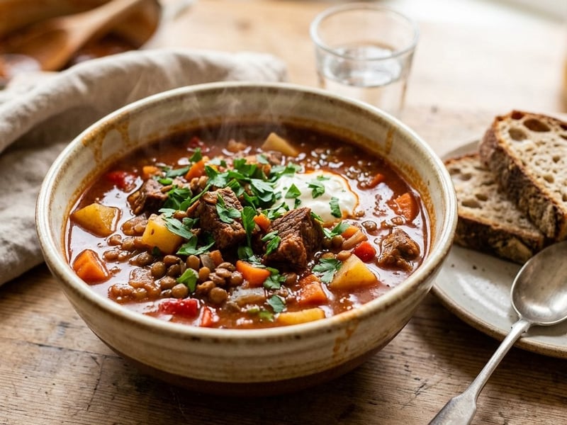 Lentil Goulash with Beef