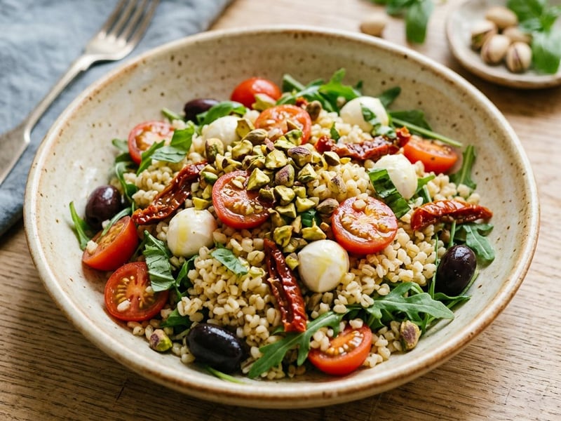 Sicilian Pistachio Bulgur Salad | Hearty Italian Bowl