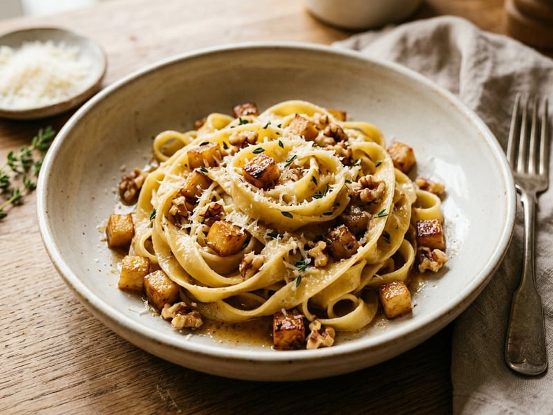 Karamellizált zelleres tagliatelle | Olasz őszi tészta