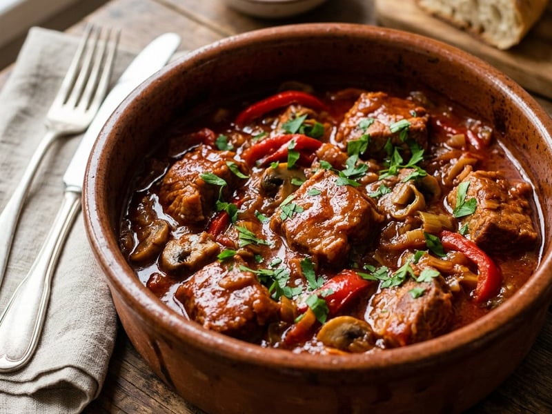 Bulgarian Pork Kavarma | Tender Clay Pot Autumn Pork Stew