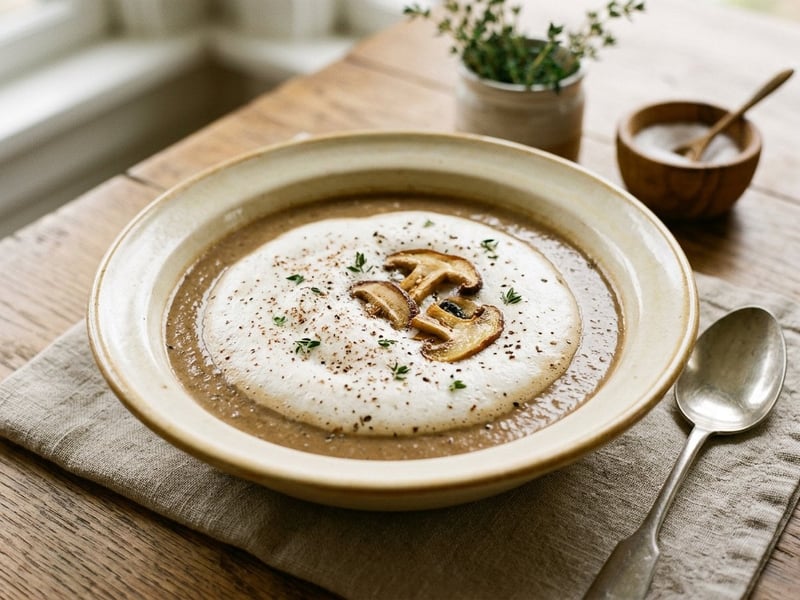 French Mushroom Cappuccino | Silky Autumn Indulgence