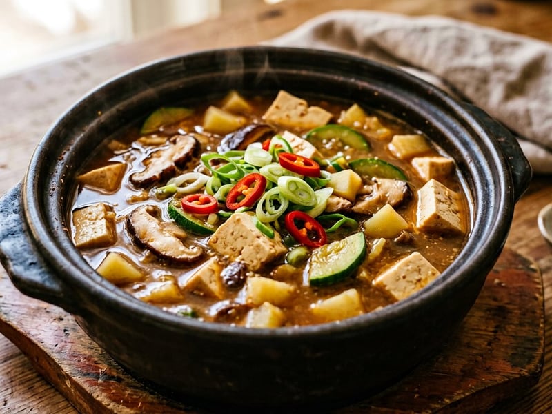 Korean Doenjang Jjigae with Tofu | Rich Asian Stew