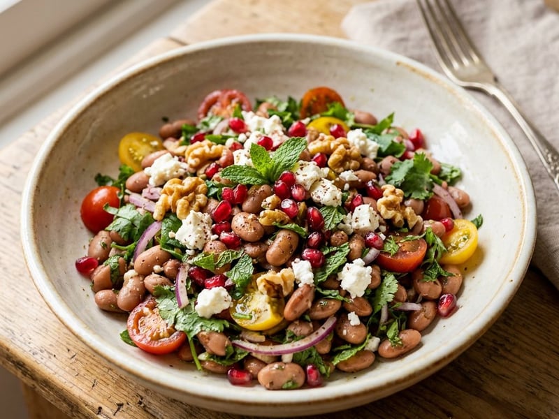 Middle Eastern Spiced Pinto Bean Salad | With Toasted Walnuts