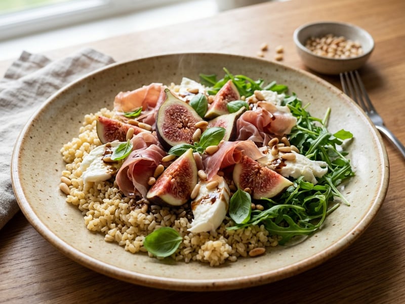 Tuscan Fig Bulgur Salad with Parma Ham