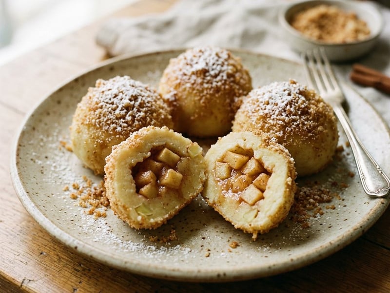 Old-fashioned cinnamon apple dumplings | In toasted buttery breadcrumbs