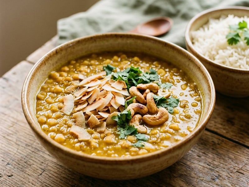 Bengali Coconut Chickpea Curry (Cholar Dal) | Festive Indian One-Pot Dish