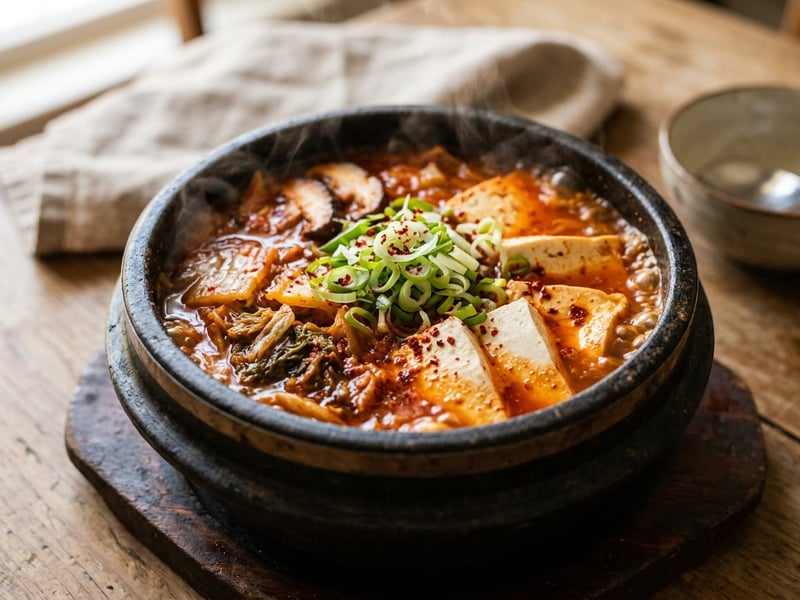Kimchi Jjigae tofuval | Melengető ázsiai leves