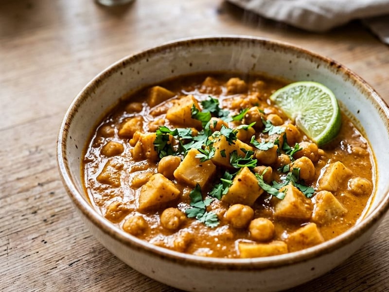 Celeriac and chickpea curry | Creamy Indian autumn one-pot dish