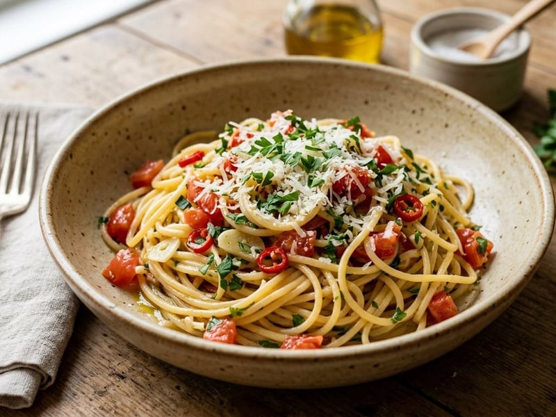 Pasta alla Carrettiera | Szicíliai fokhagymás tészta