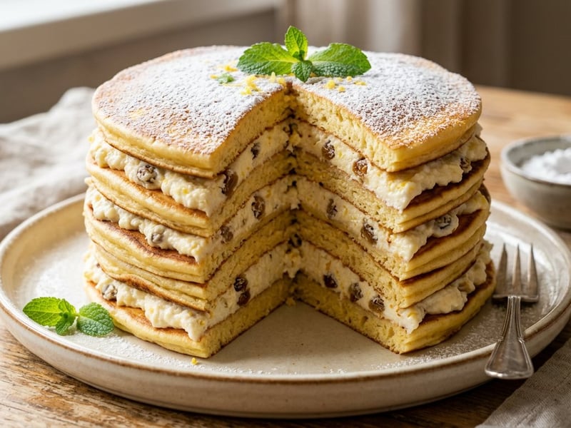 Csúsztatott palacsinta túróval | Habkönnyű brunch