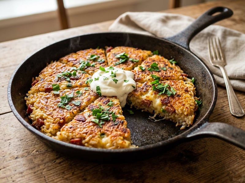 Zero-Waste Sausage Rice Cake | Crispy Homemade Dinner