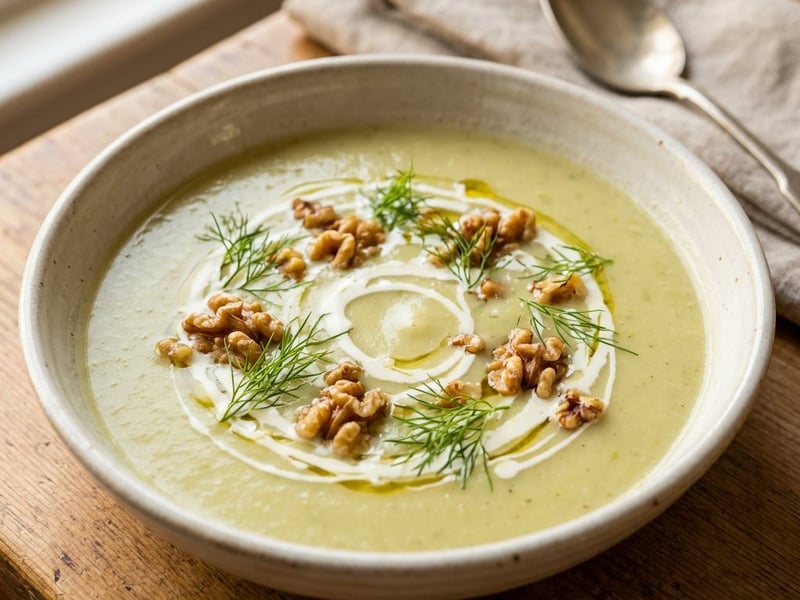French Fennel and Leek Cream Soup | Silky Autumn Velouté