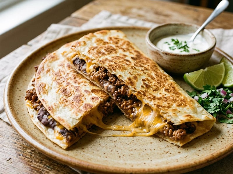 Mexican Machete with Beef and Beans | Crispy Street Tortilla