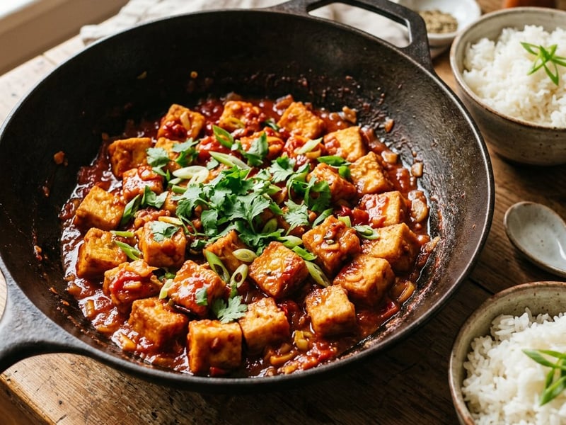 Vietnámi paradicsomos ropogós tofu wokban | 20 perces vacsora