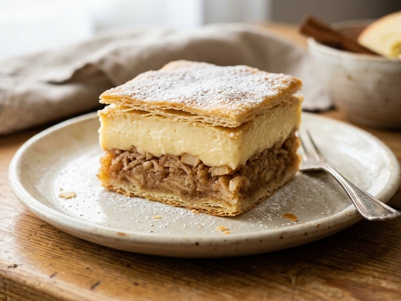 Classic Apple Cream Slice | Autumn Vanilla Slice
