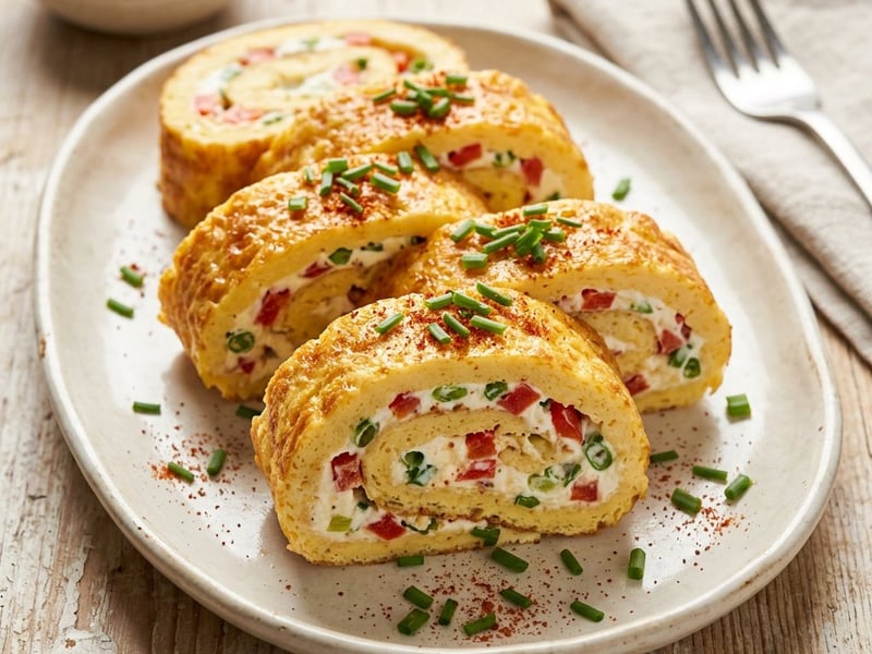 Magyaros sajtos tojástekercs | Krémes hétvégi brunch