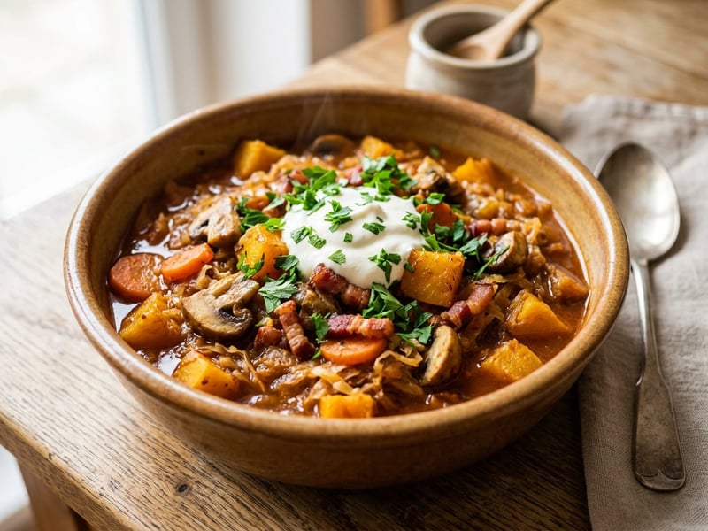 Autumn Vegetable Toros Cabbage | With Pumpkin and Mushrooms