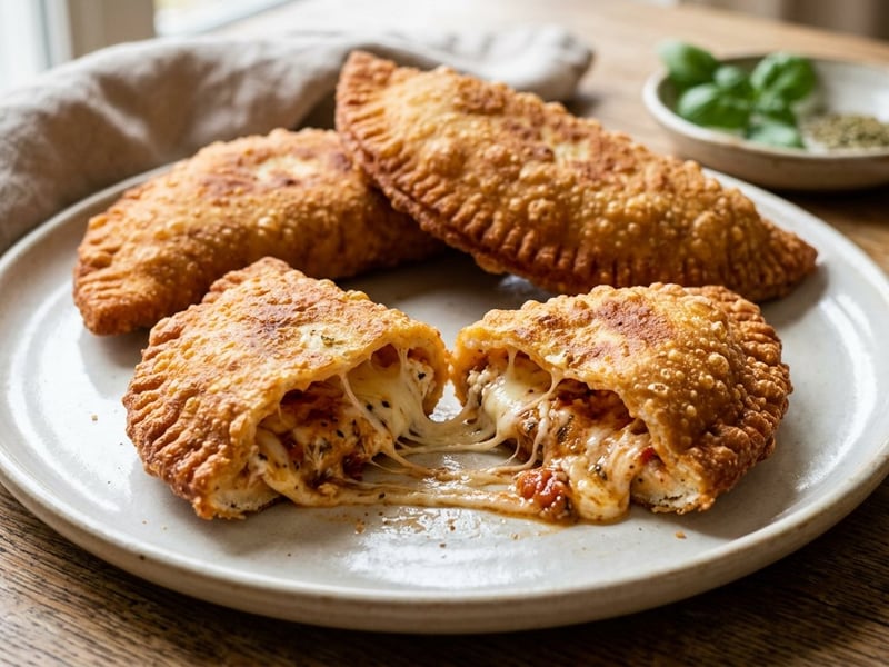 Pugliai sajtos panzerotti | Ropogós olasz töltött lángoska