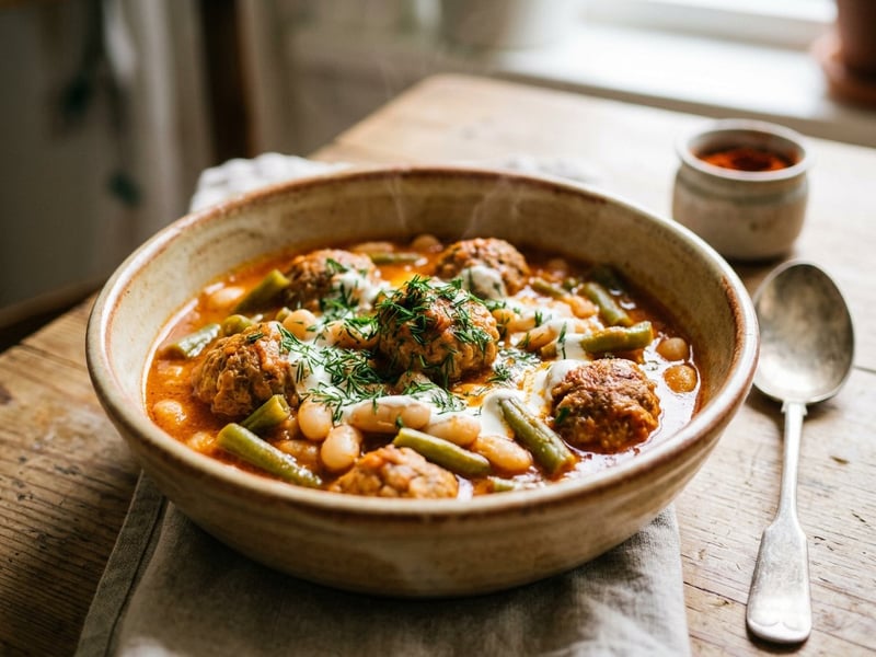 Palóc bean stew with juicy meatballs | Hearty autumn one-pot meal