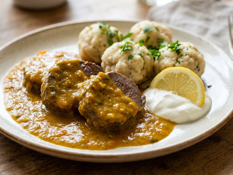 Tender Hunter's Style Venison Haunch with Homemade Bread Dumplings | Festive Game Dish