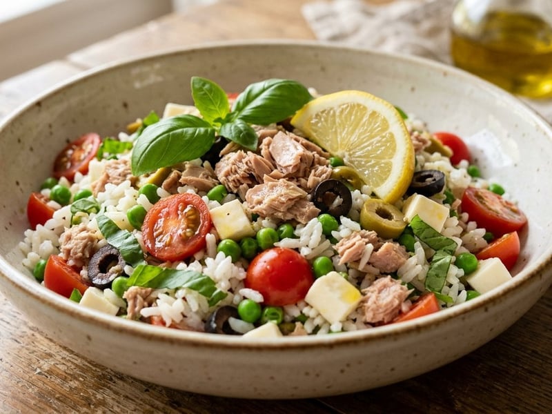 Klasszikus olasz rizssaláta | Insalata di riso tonhallal és mozzarellával