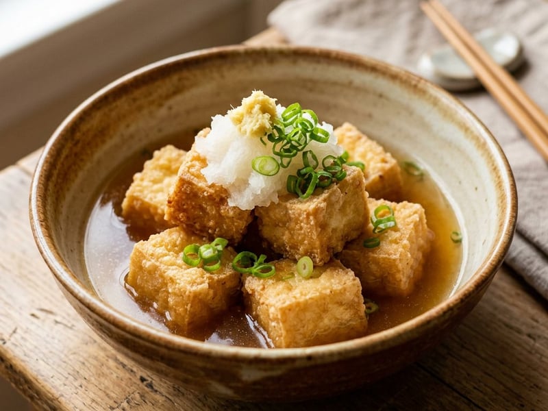 Japán Agedashi tofu leves | Ropogós tofu aromás lében