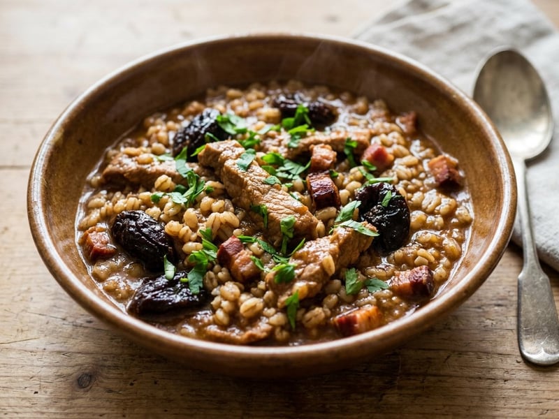 Szatmár Pork Tokány with Prunes and Pearl Barley | Hearty Autumn One-Pot Dish