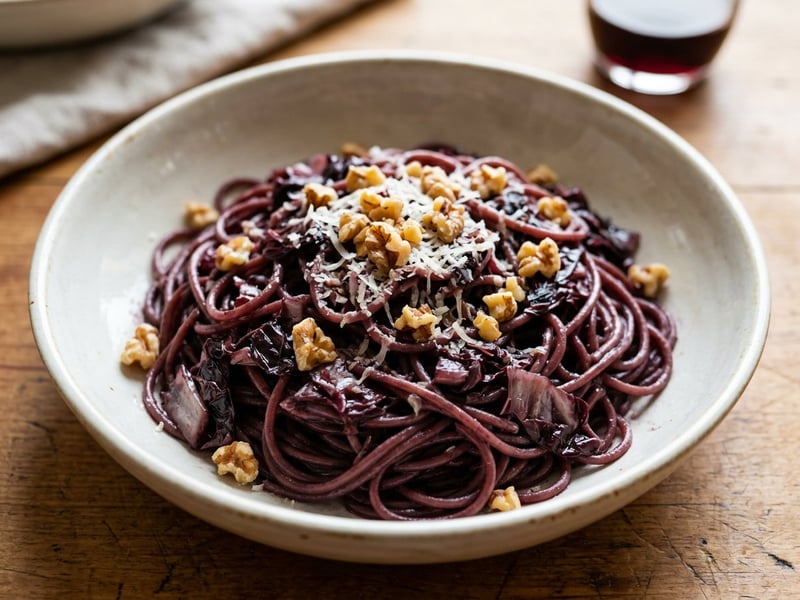 Spaghetti all'ubriaco with radicchio | 20-minute Italian pasta