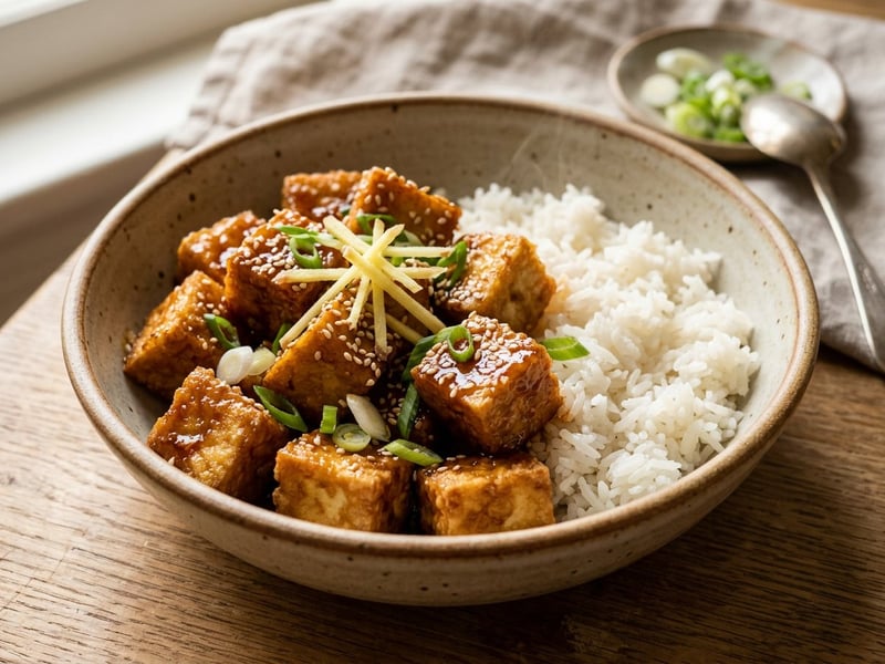 Cantonese Crispy Ginger and Spring Onion Tofu in a Wok | 20-Minute Dinner