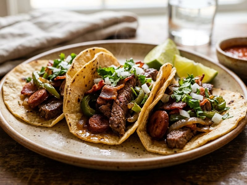 Mexikói discada norteña | Szaftos marhahúsos taco