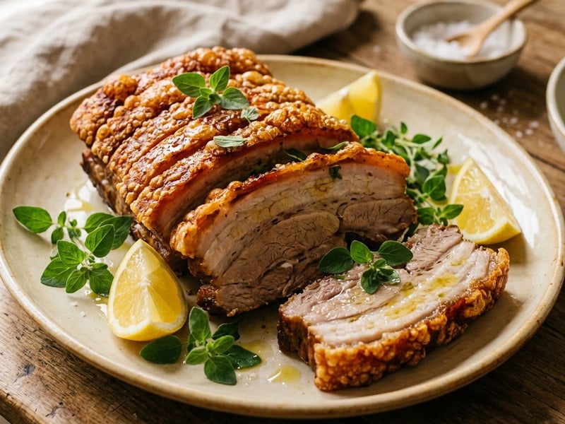 Greek Crispy Pork Belly | Tender Oven-Roasted Pork