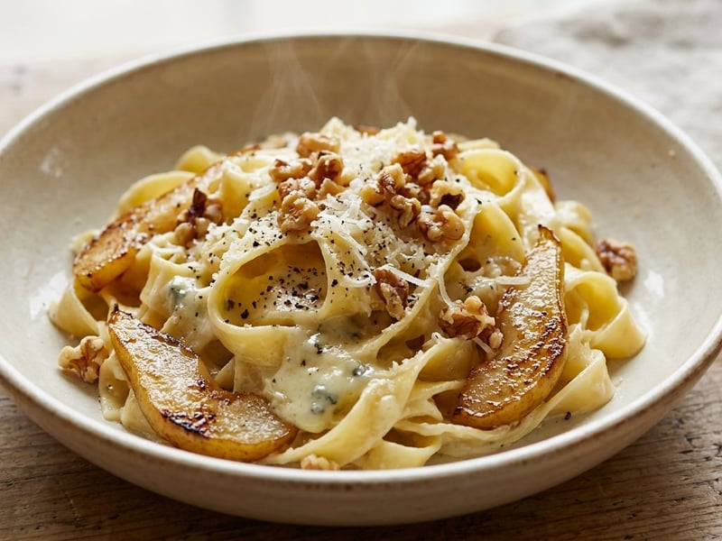 Körtés-gorgonzolás tagliatelle pirított dióval