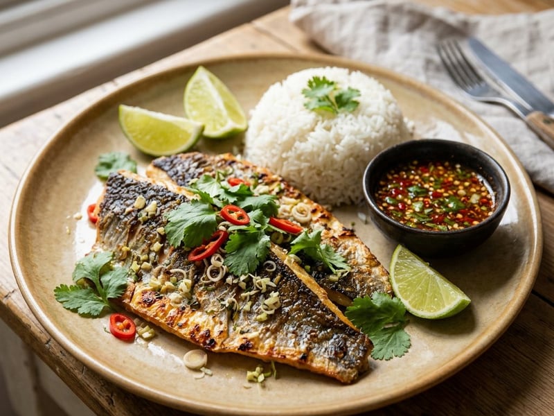 Thai grillezett tengeri sügér | Citrusos halvacsora