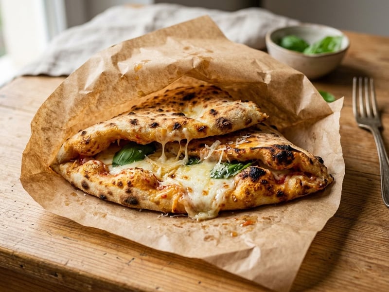 Pizza a portafoglio | Ropogós nápolyi sajtos pizza