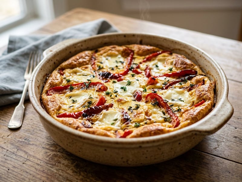 Provençal Roasted Pepper Clafoutis | Creamy Savoury Tart