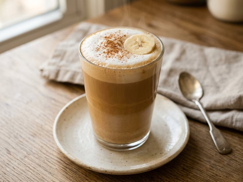 tRENDrakó Banana-Saving Banana Bread Latte | Autumn spiced hot coffee with homemade banana syrup
