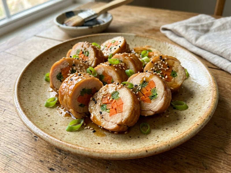 Japán teriyaki csirkerolád (Tori Yawata Maki) | Szaftos teppanyaki street food