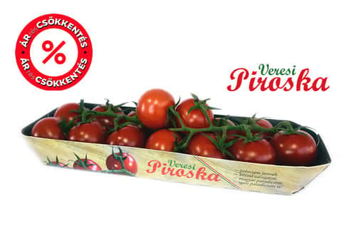Veresi Piroska paradicsom, csomagolt